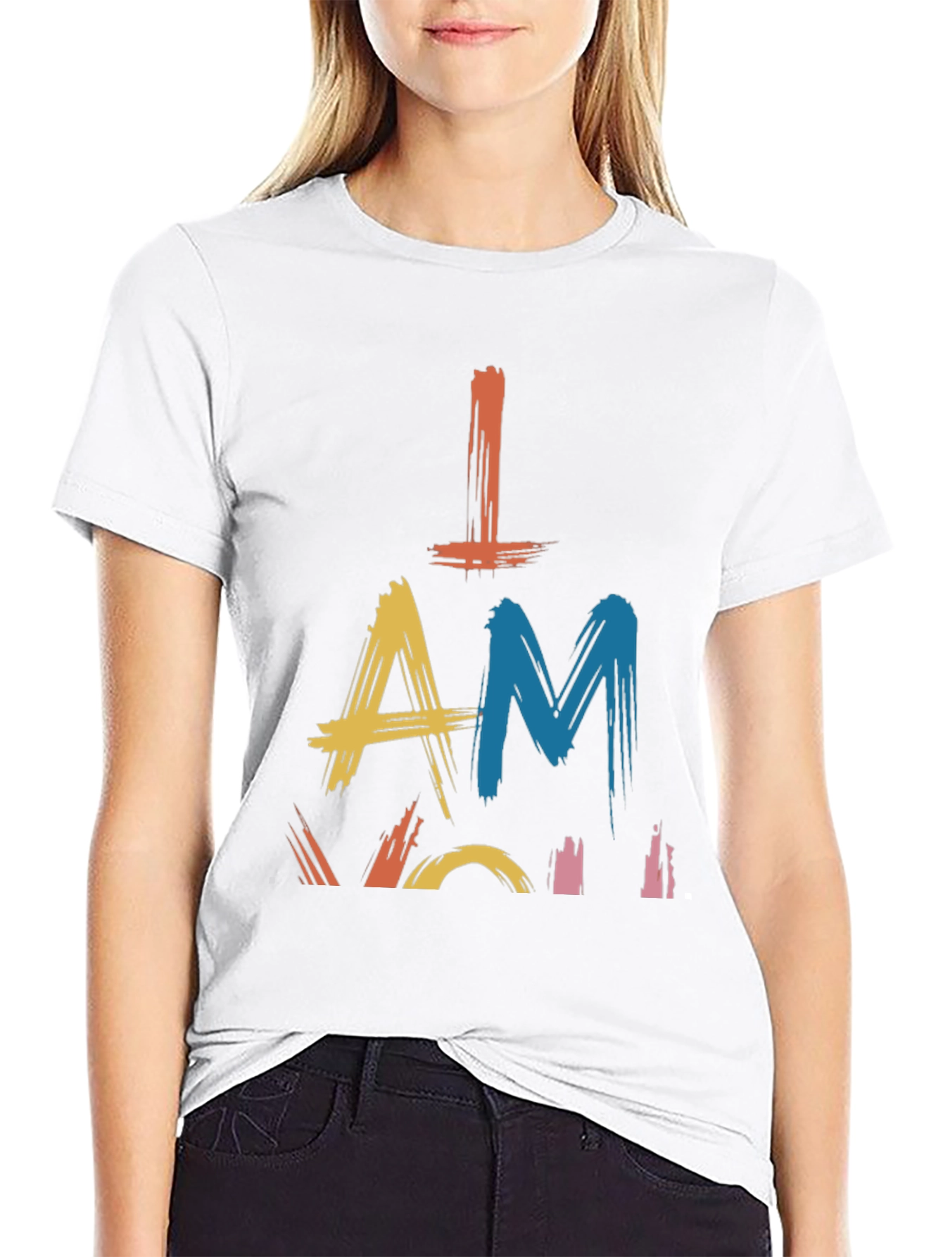 Abstract Graphic Print Black Cotton Casual T-Shirt