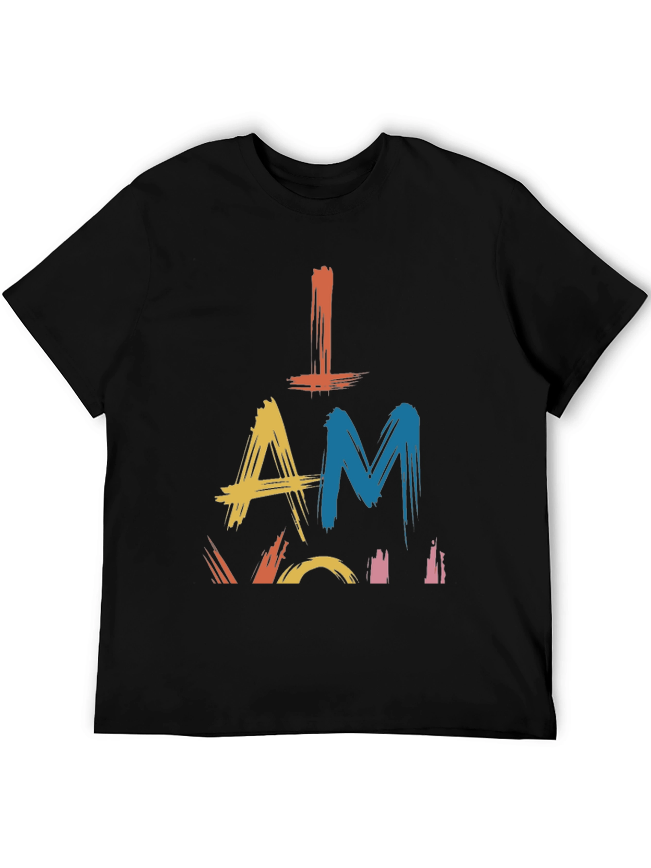 Abstract Graphic Print Black Cotton Casual T-Shirt