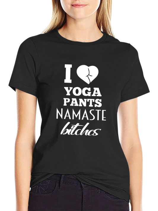 I Heart Yoga Pants Funny Graphic T-Shirt