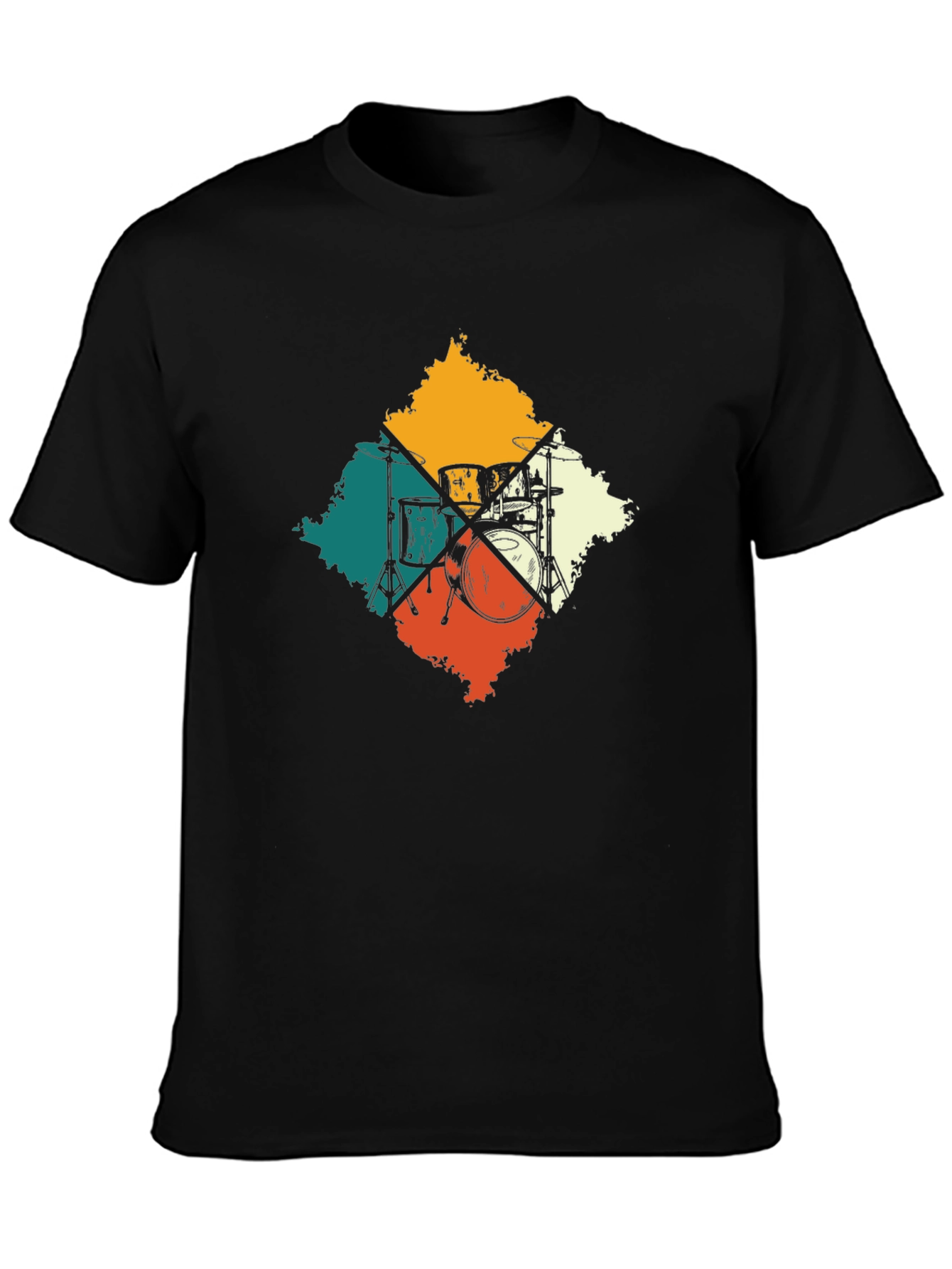 Retro Drum Set Graphic Tee - Musicians Essential