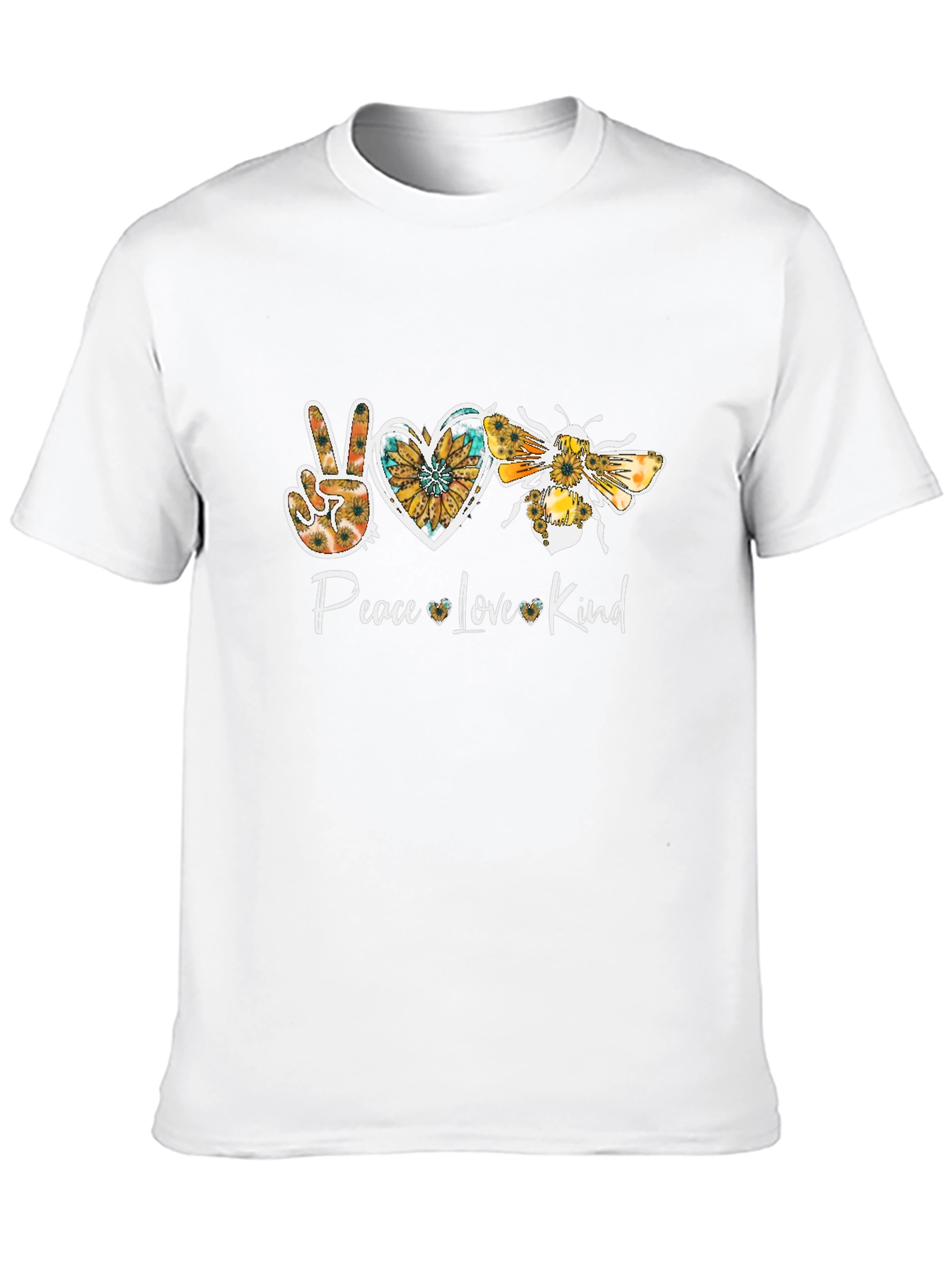 Peace Love Kind Sunflower Graphic T-Shirt