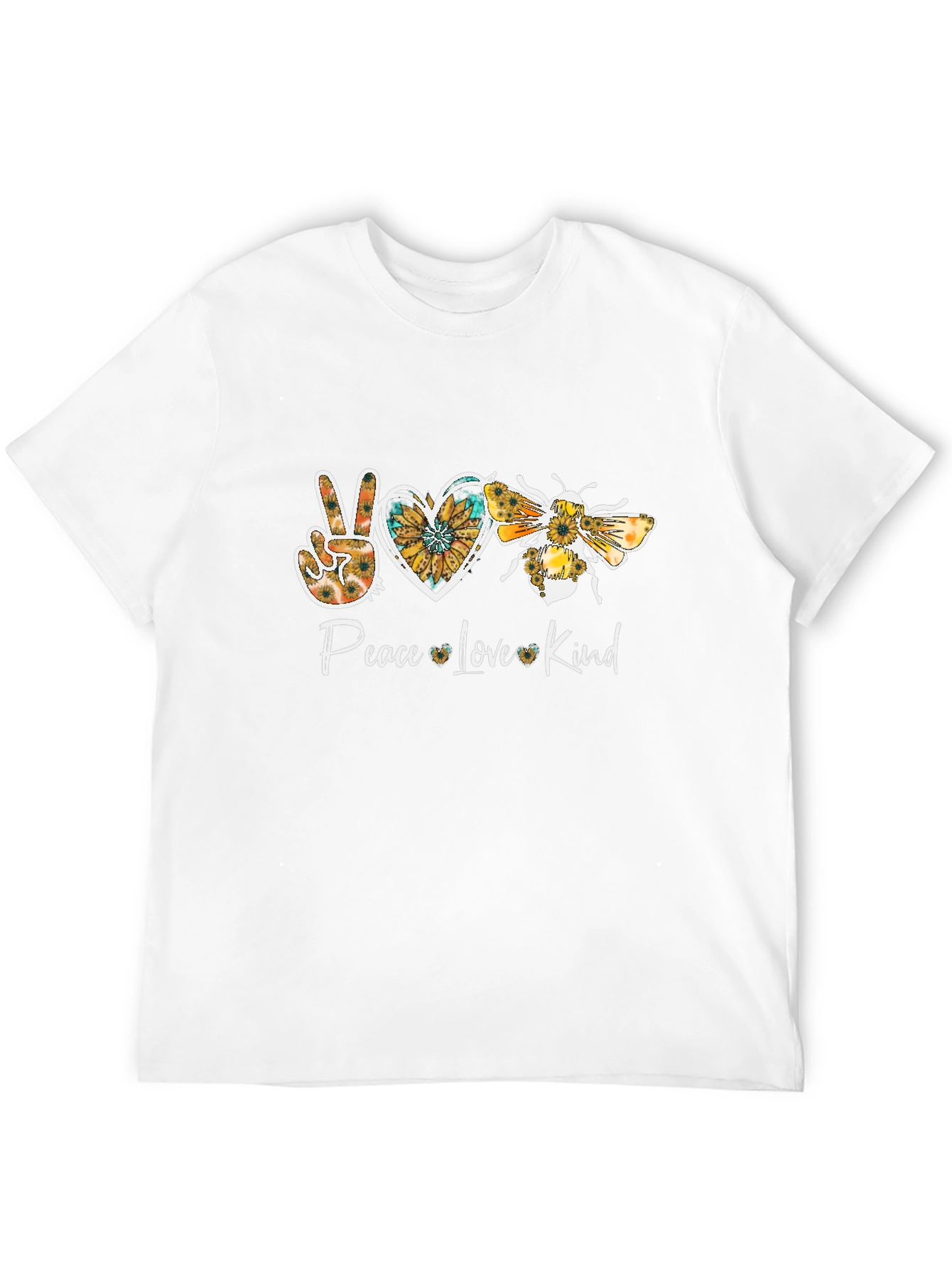 Peace Love Kind Sunflower Graphic T-Shirt
