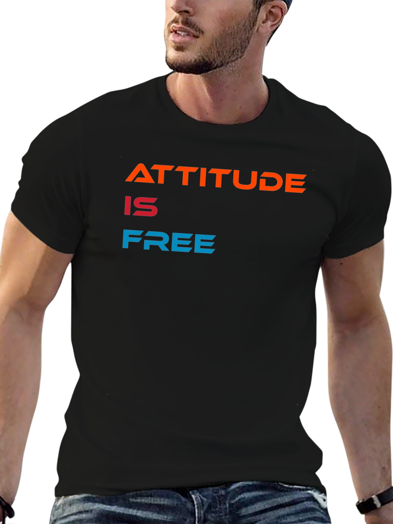Attitude is Free Graphic Tee - Black