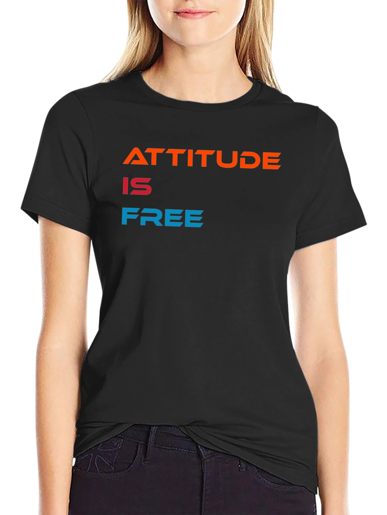 Attitude is Free Graphic Tee - Black