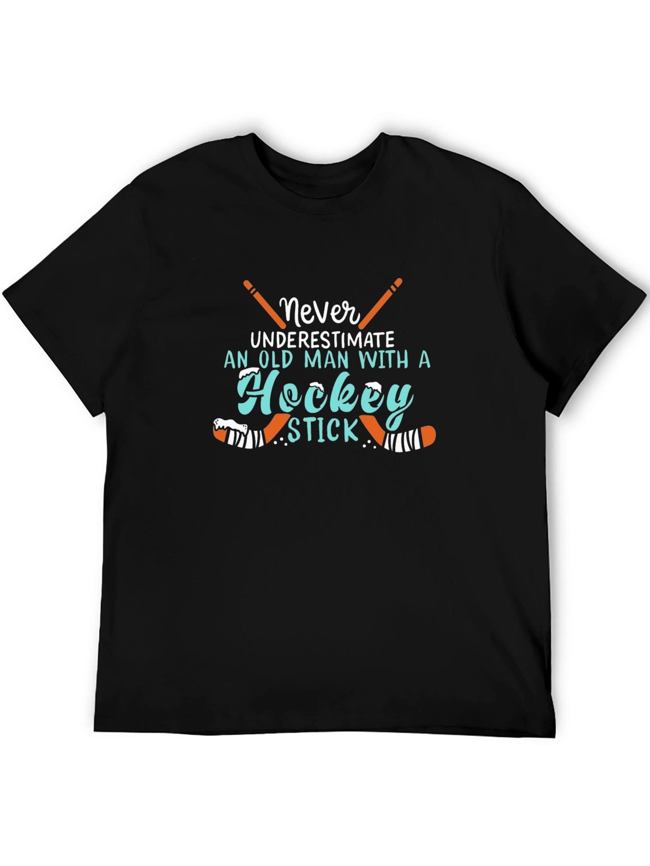 Never Underestimate Hockey Player Graphic Tee