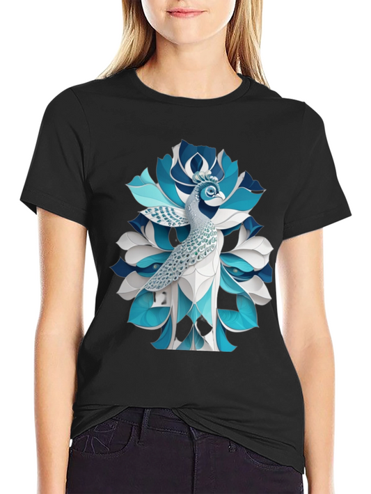 Peacock Graphic T-Shirt - Stylish Bird Tee