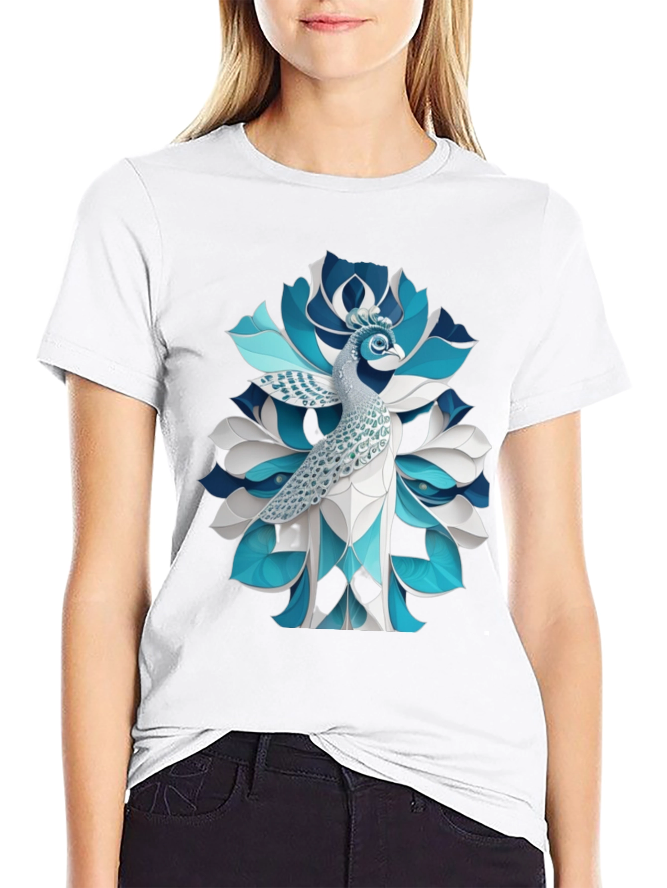 Peacock Graphic T-Shirt - Stylish Bird Tee
