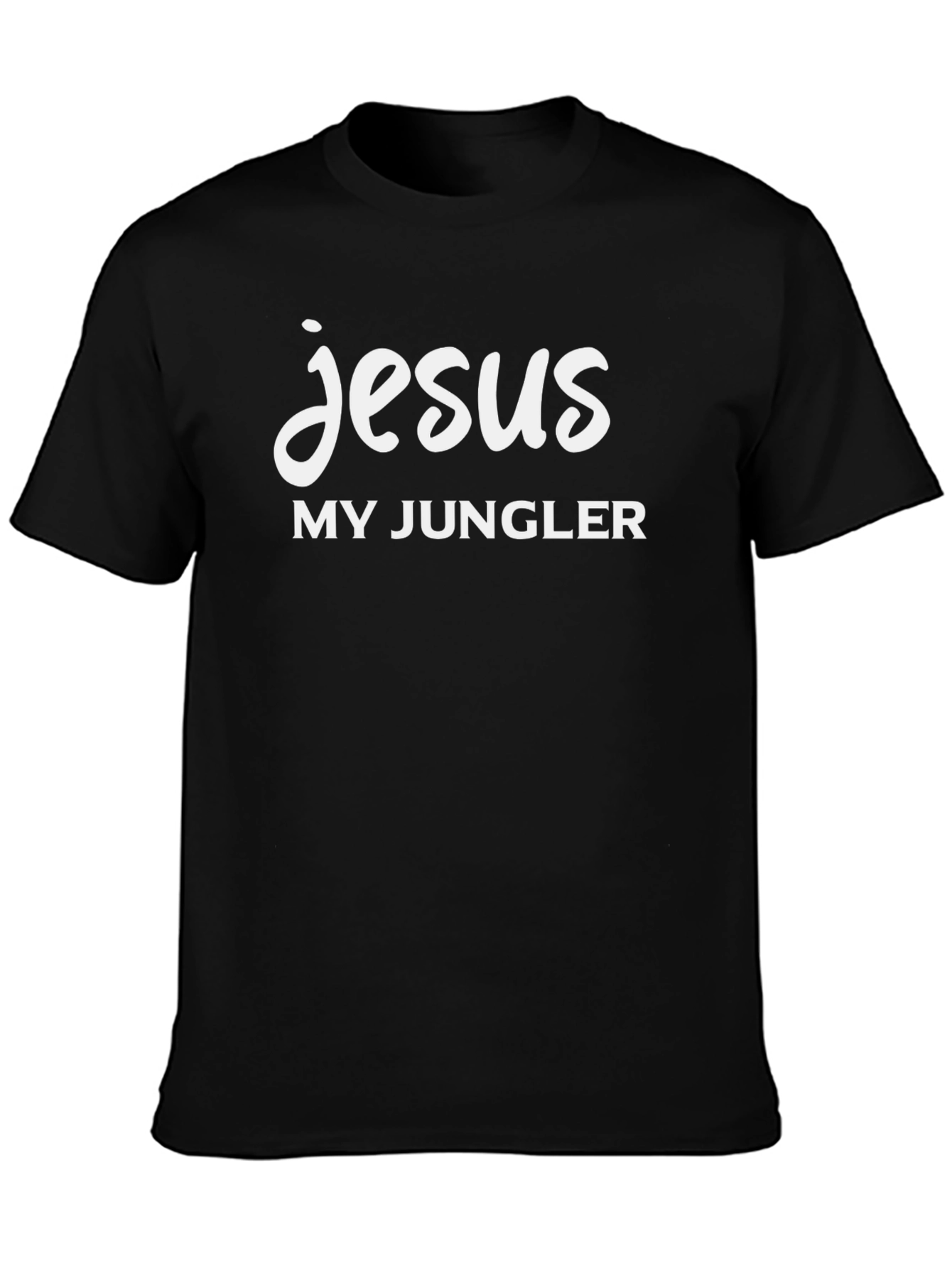 Jesus My Jungler Black Graphic T-Shirt