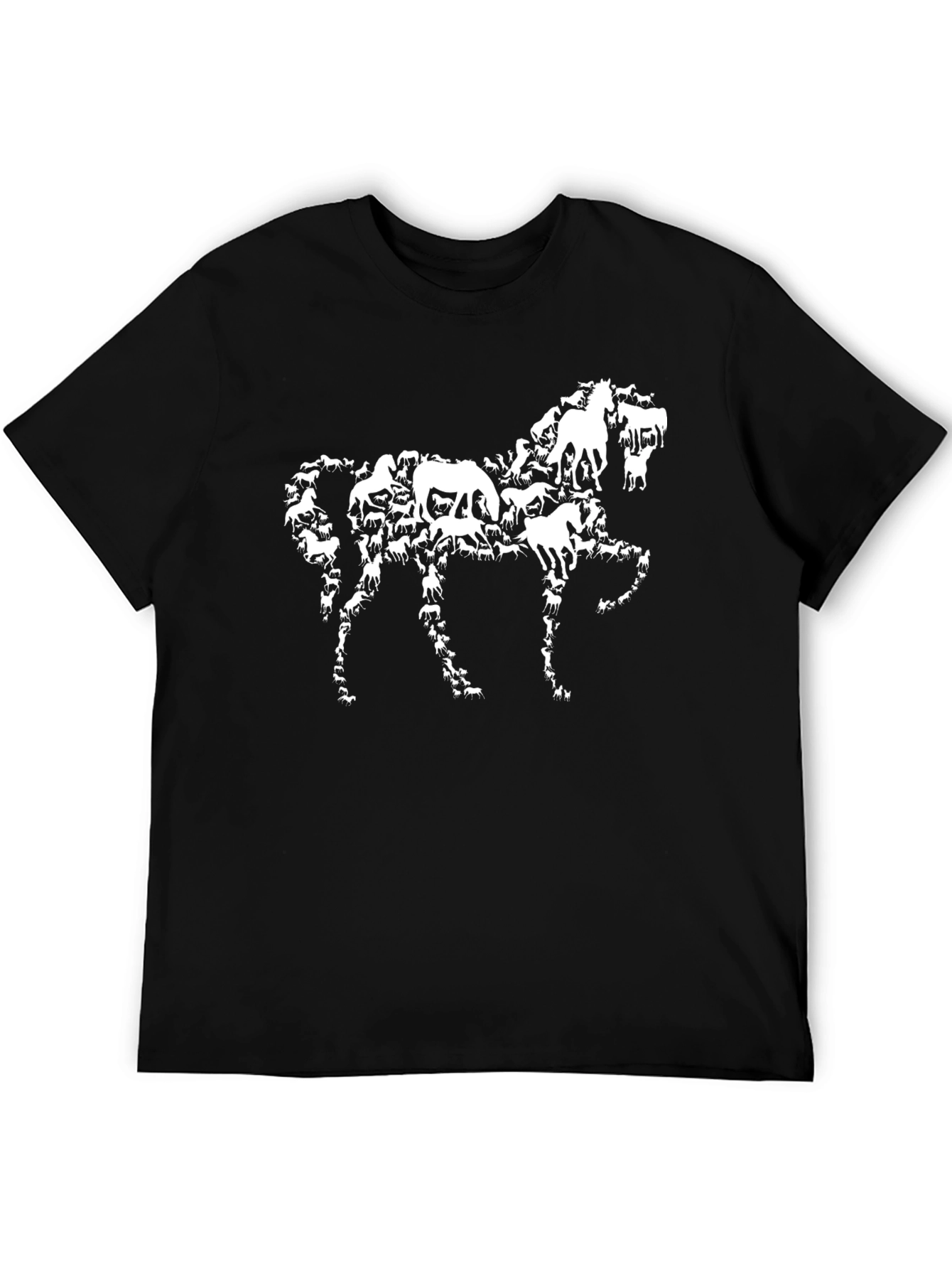 Horse Silhouette Black T-Shirt