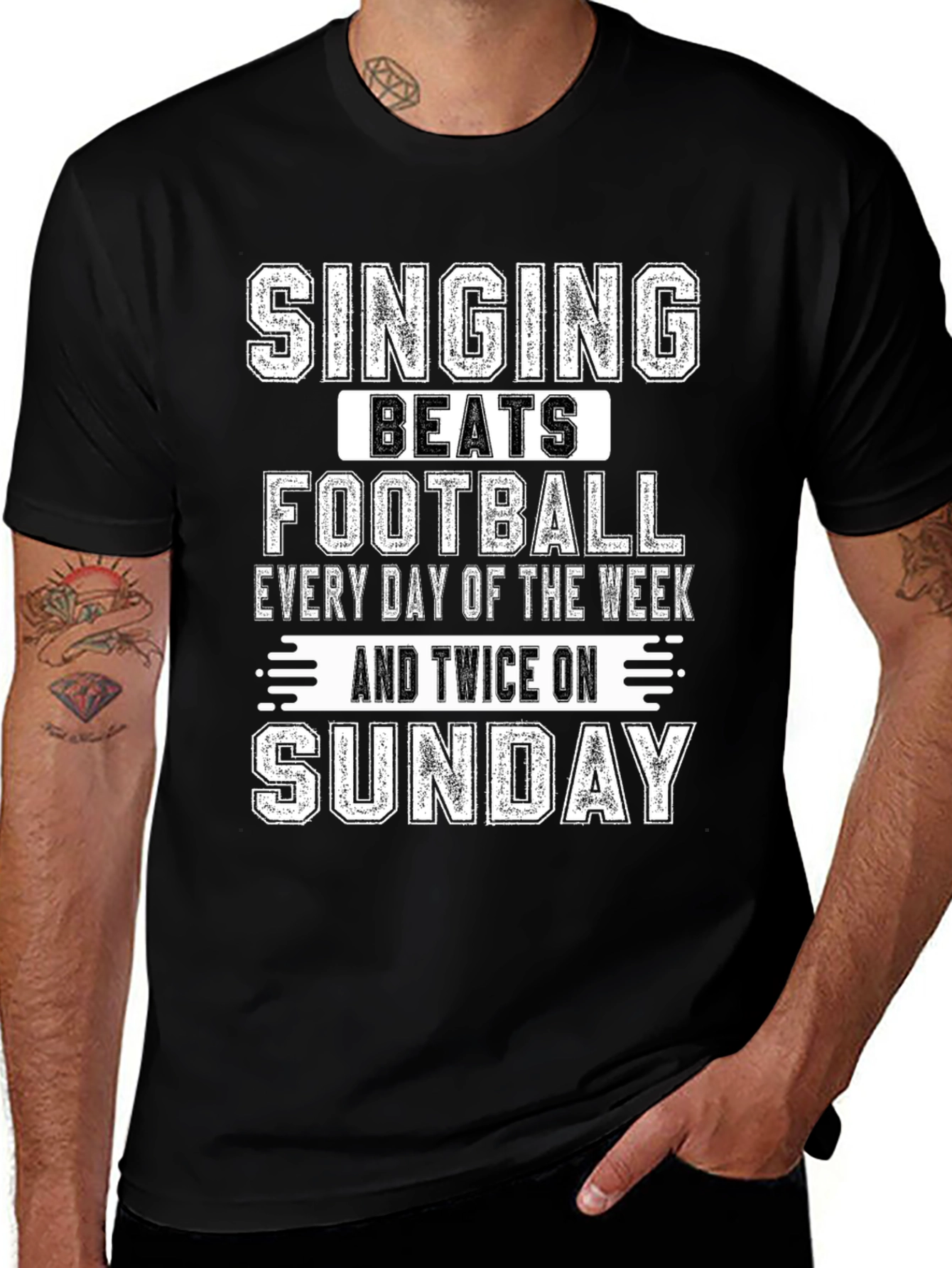 Singing Beats Football Graphic Tee