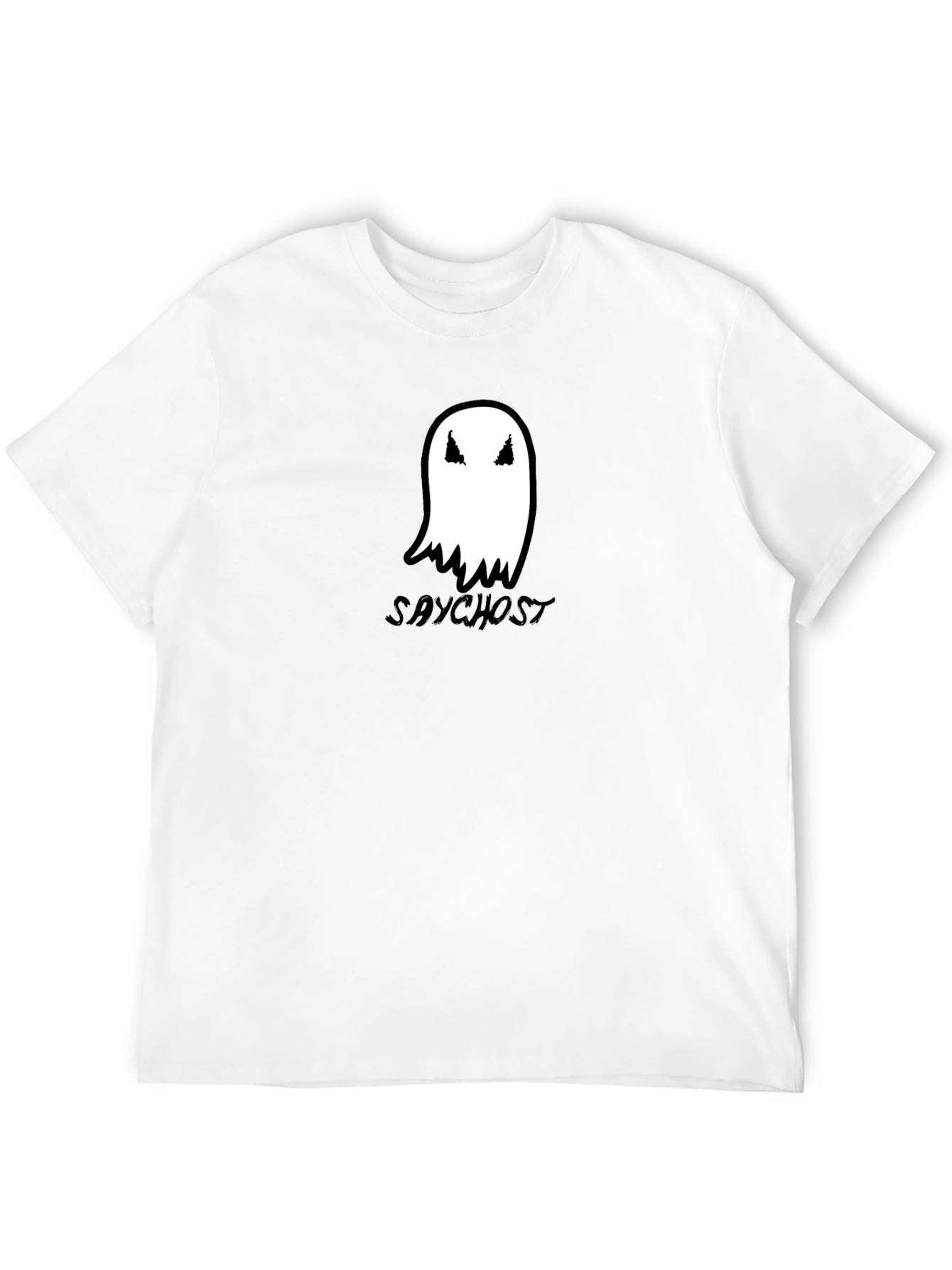 Saychost Ghost Graphic Black T-Shirt