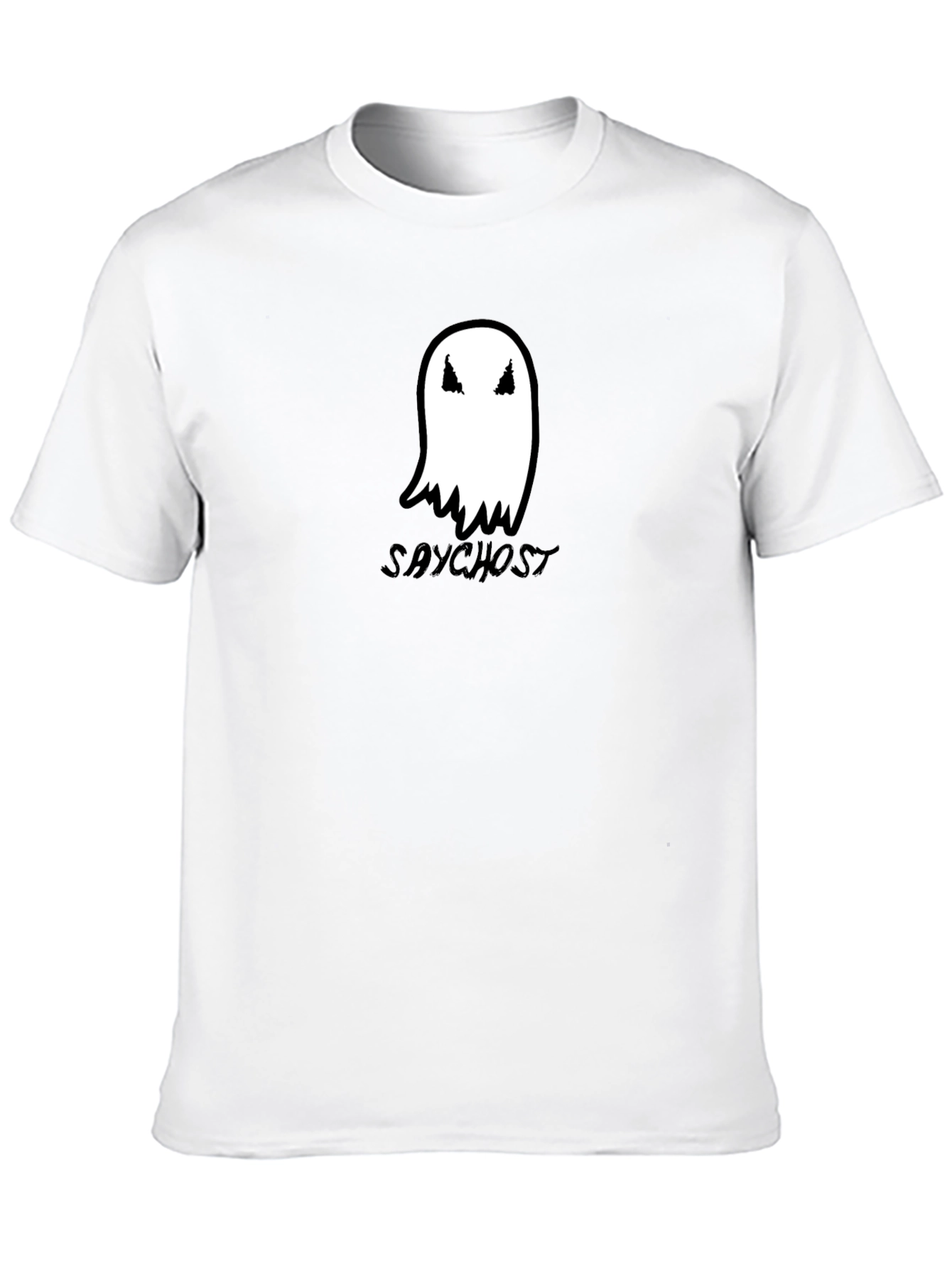 Saychost Ghost Graphic Black T-Shirt