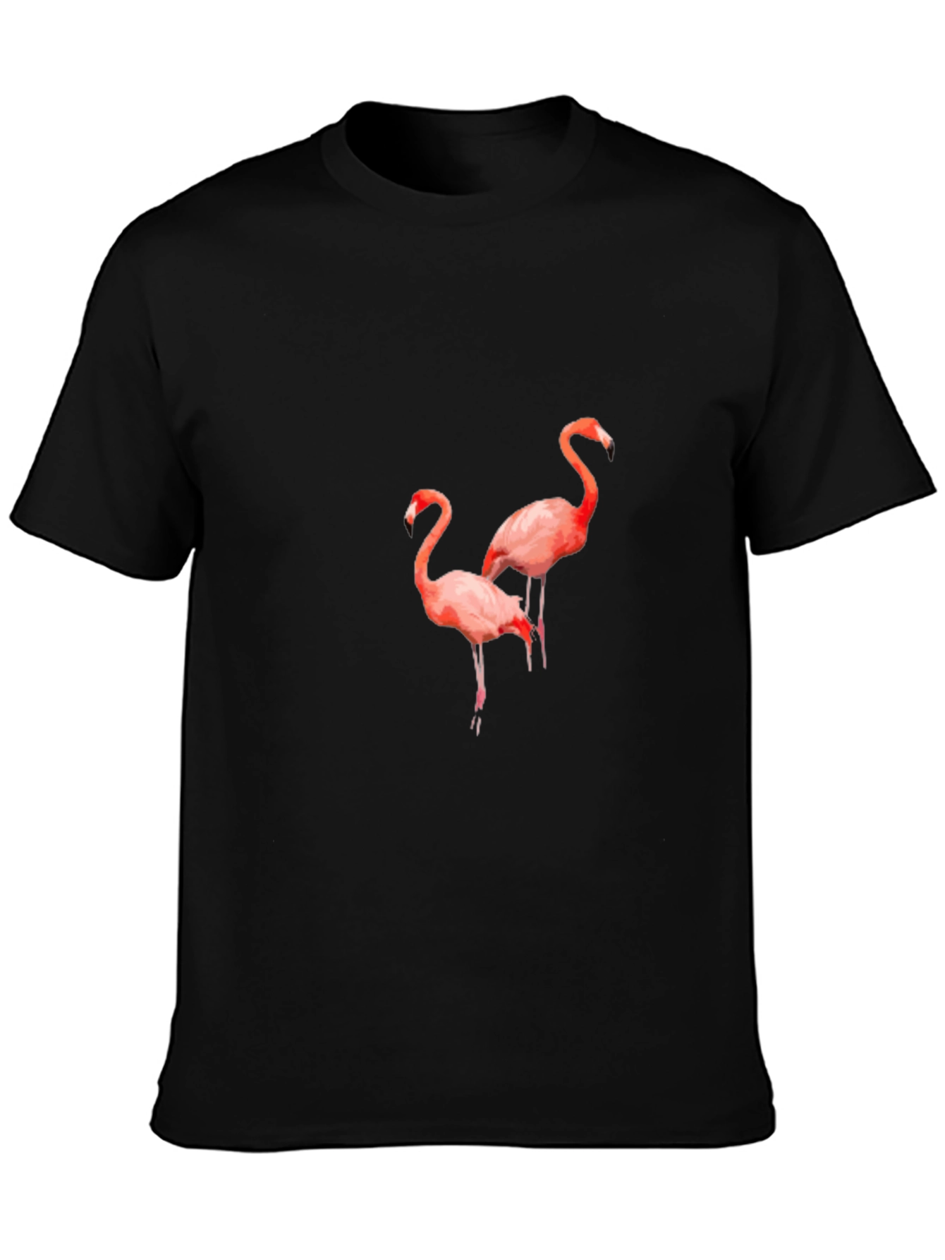 Flamingo Graphic Tee - Stylish Black T-Shirt