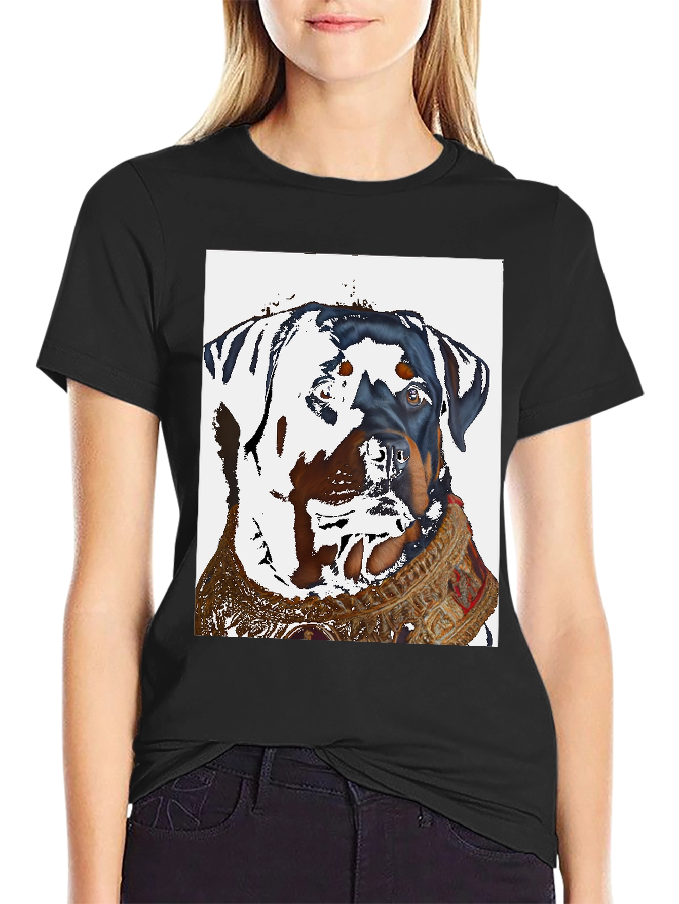 Rottweiler Dog T-Shirt - Cool Artistic Design