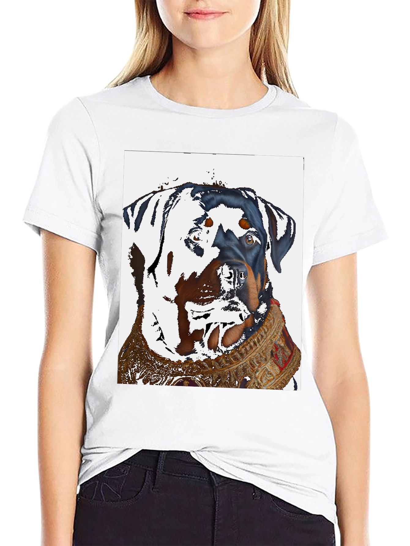 Rottweiler Dog T-Shirt - Cool Artistic Design