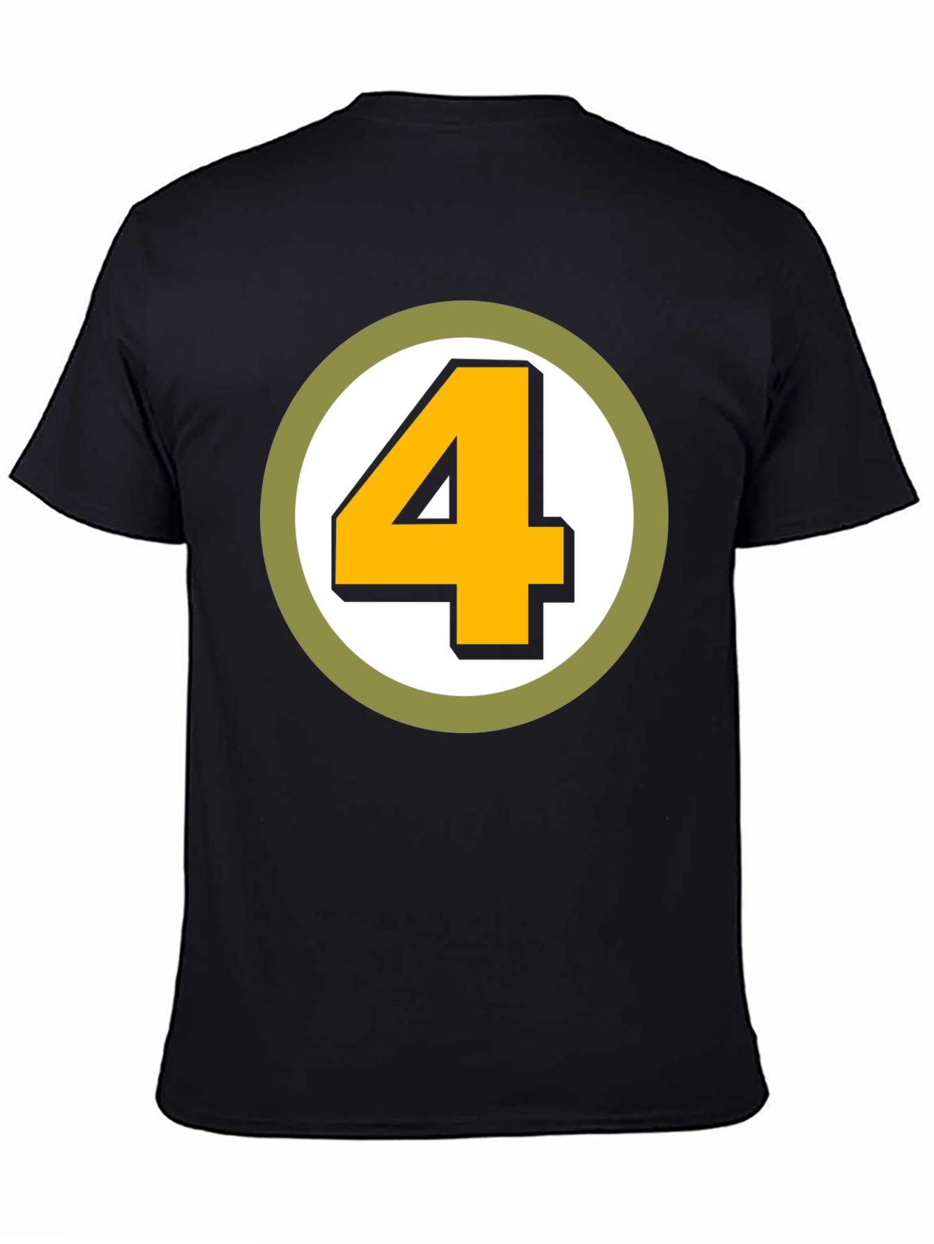 Retro Number 4 Graphic T-Shirt - Black