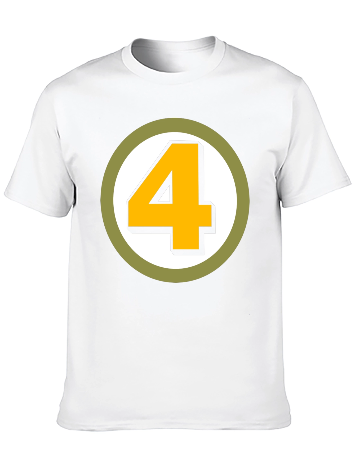 Retro Number 4 Graphic T-Shirt - Black