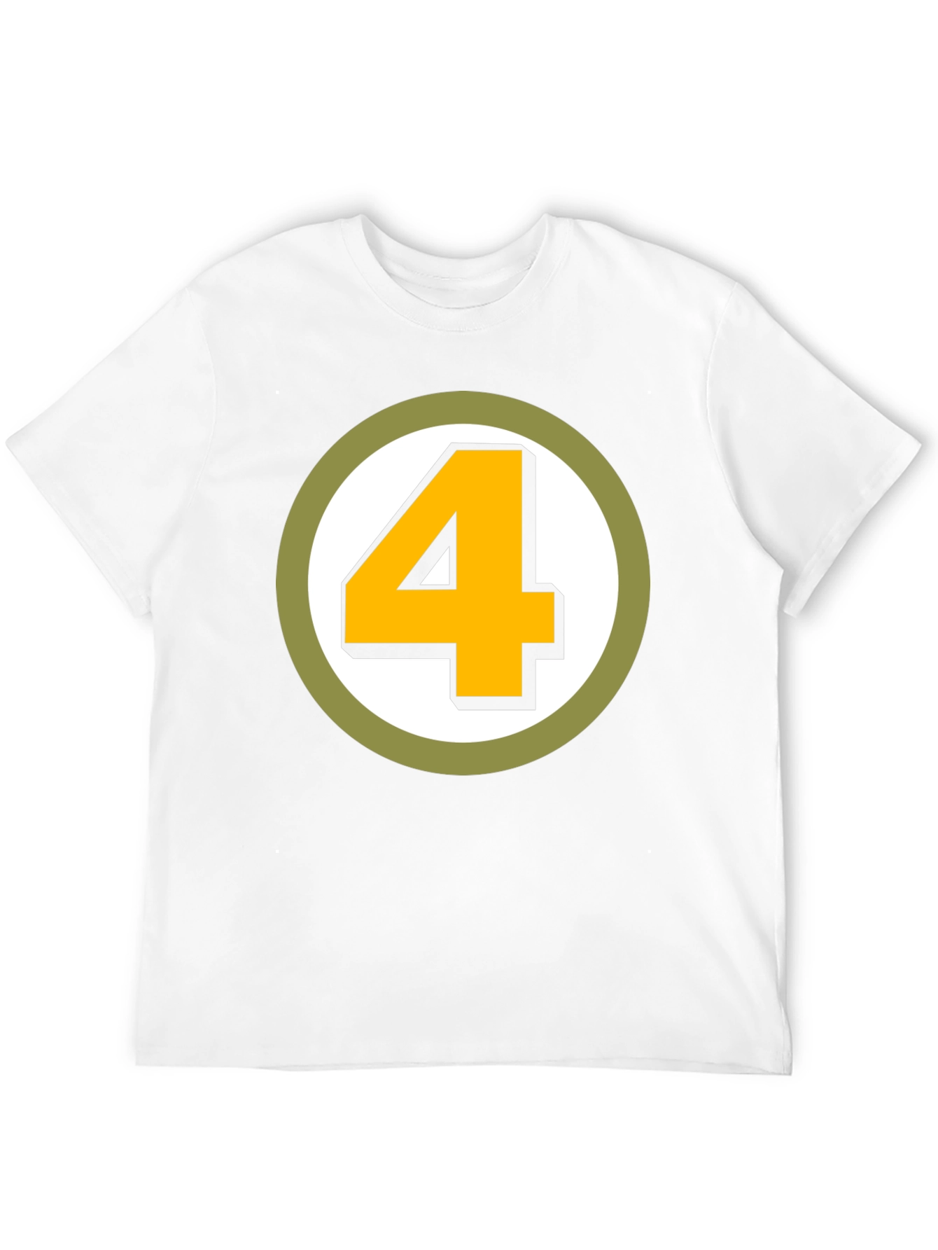 Retro Number 4 Graphic T-Shirt - Black