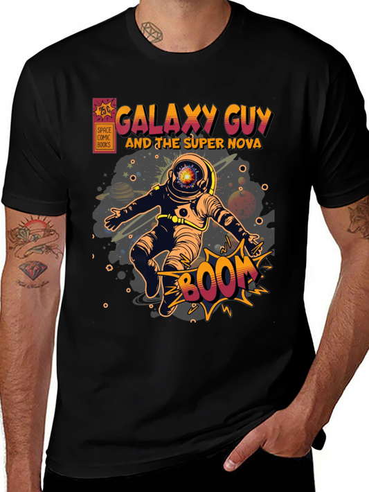 Galaxy Guy Comic Book Style Graphic T-Shirt