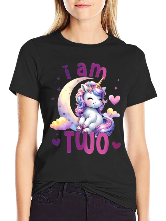 I Am Two - Unicorn Birthday T-Shirt