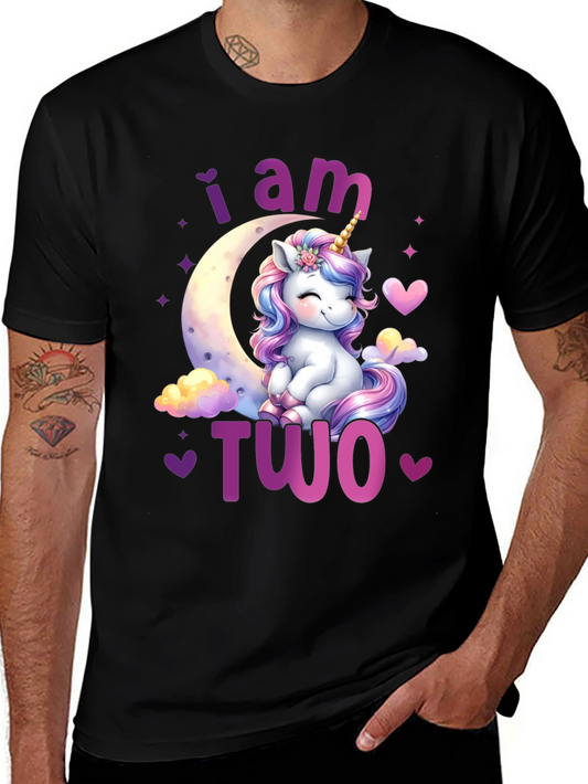 I Am Two - Unicorn Birthday T-Shirt