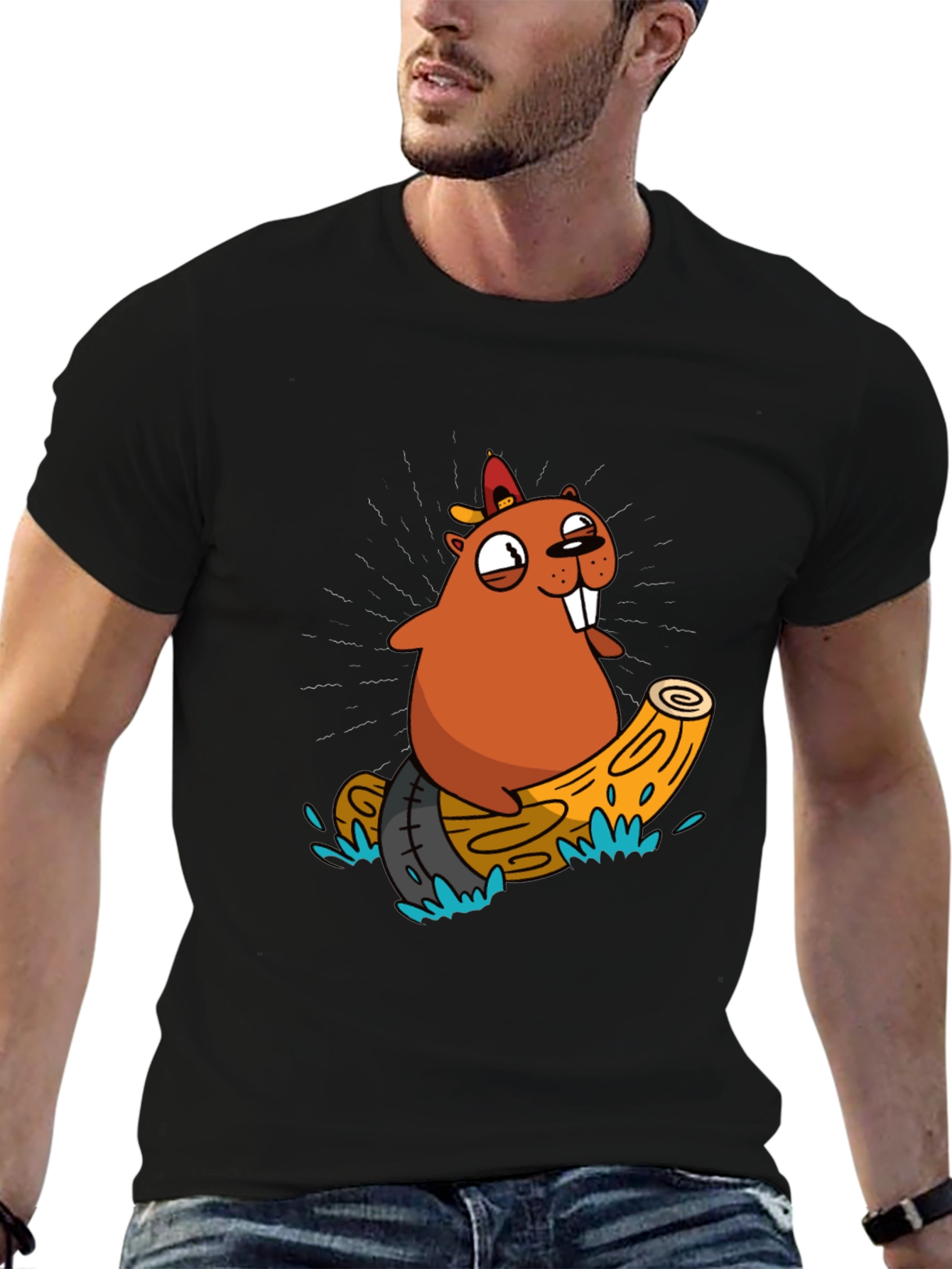 Cartoon Beaver T-Shirt