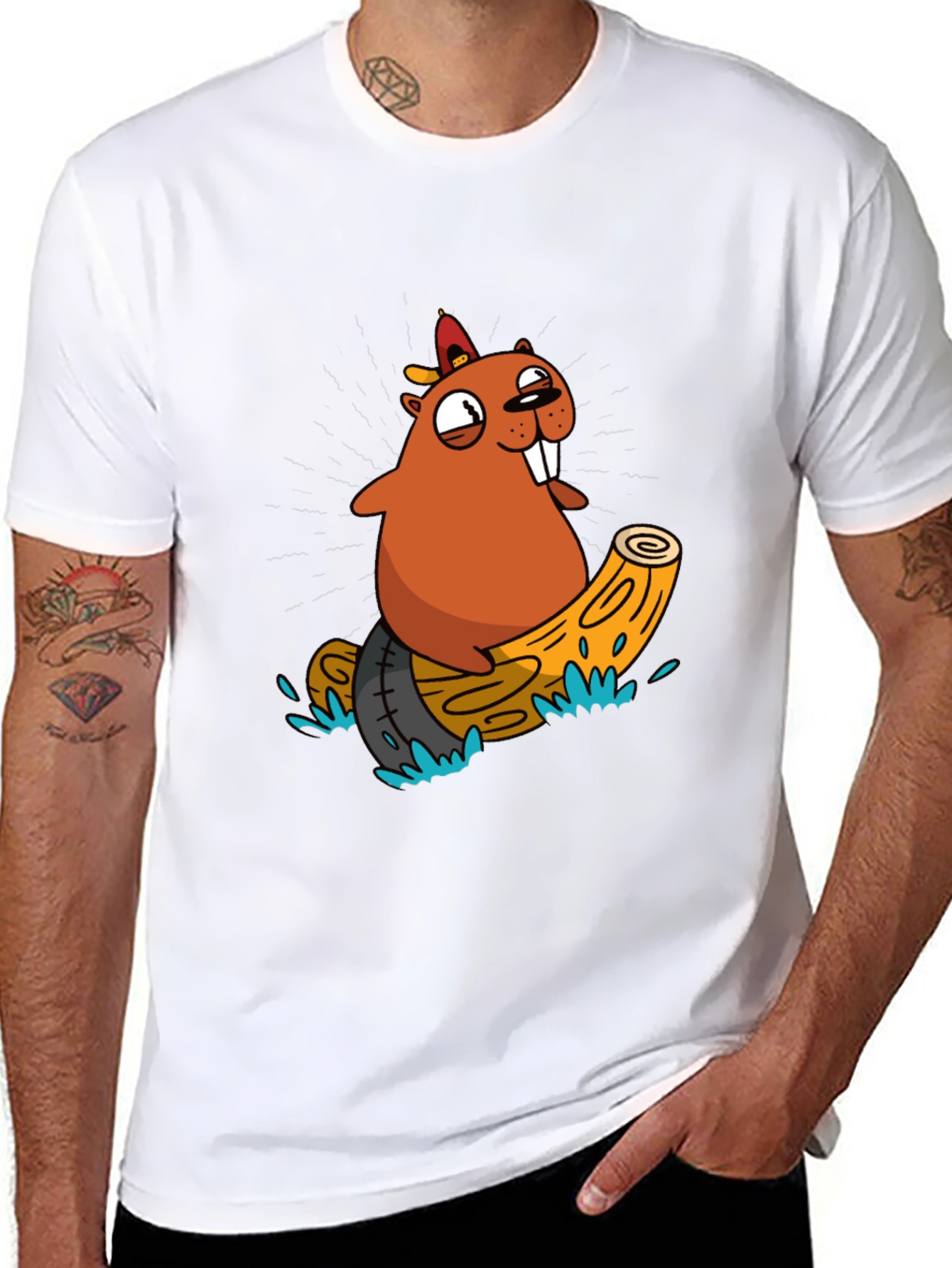 Cartoon Beaver T-Shirt