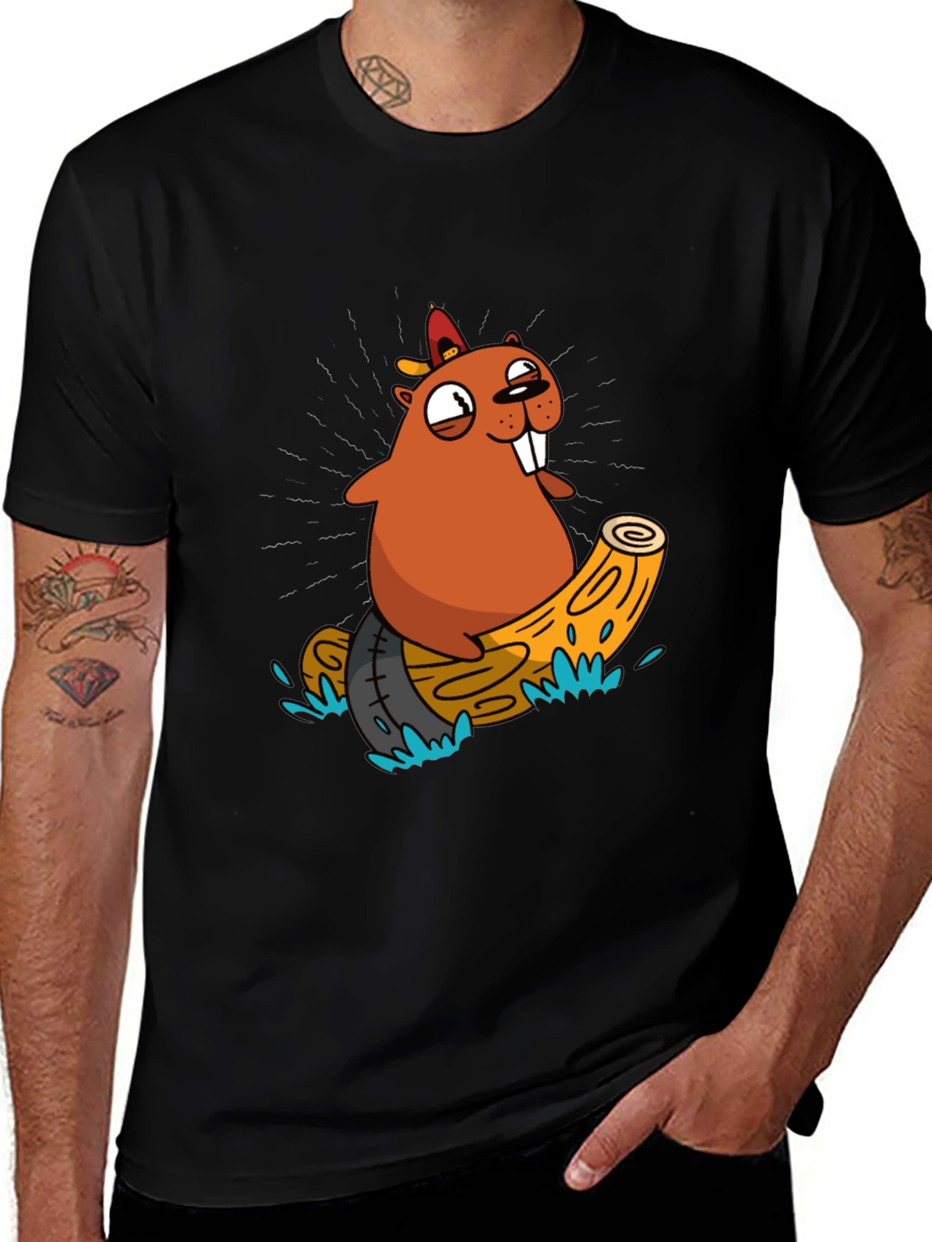 Cartoon Beaver T-Shirt