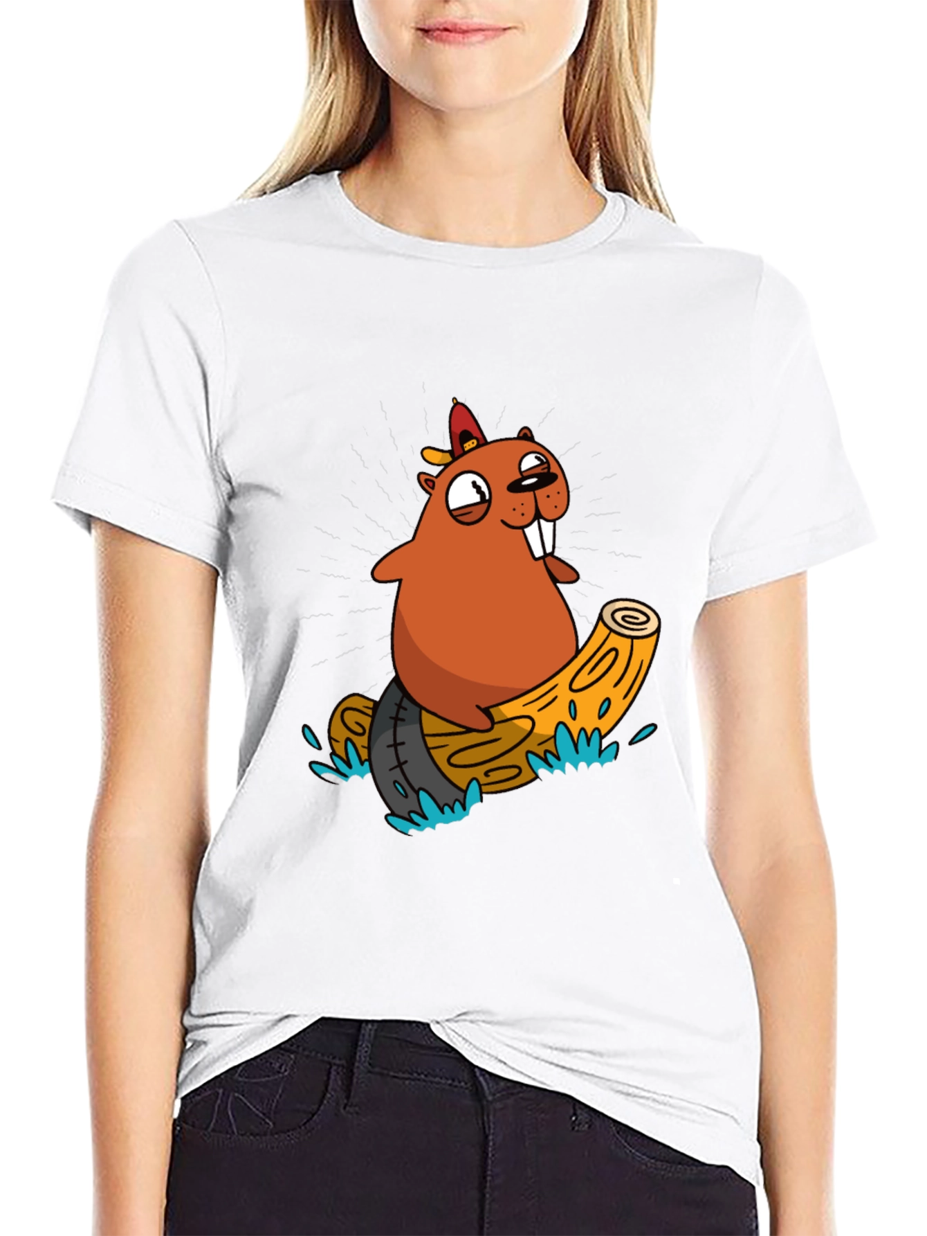 Cartoon Beaver T-Shirt