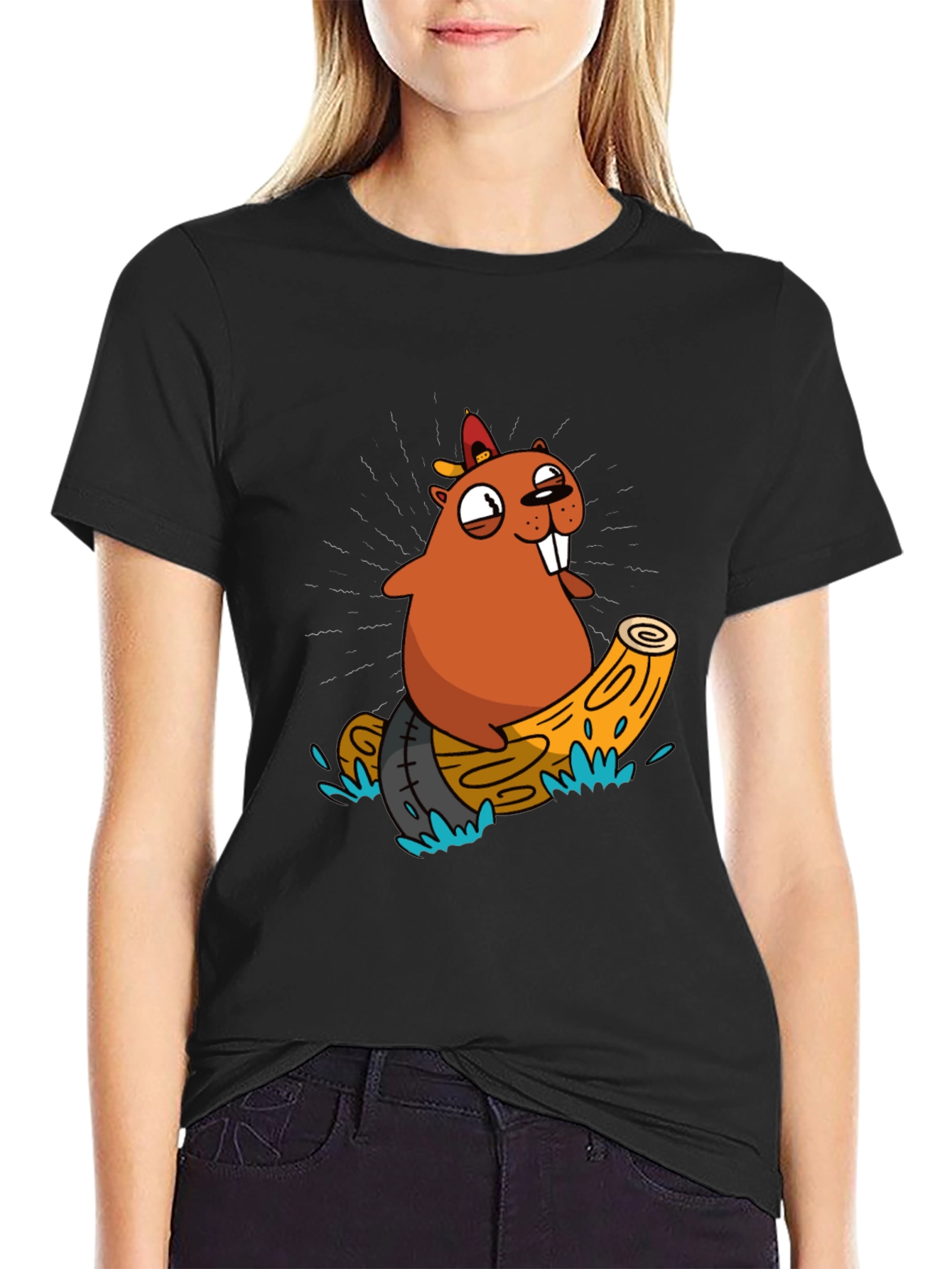 Cartoon Beaver T-Shirt
