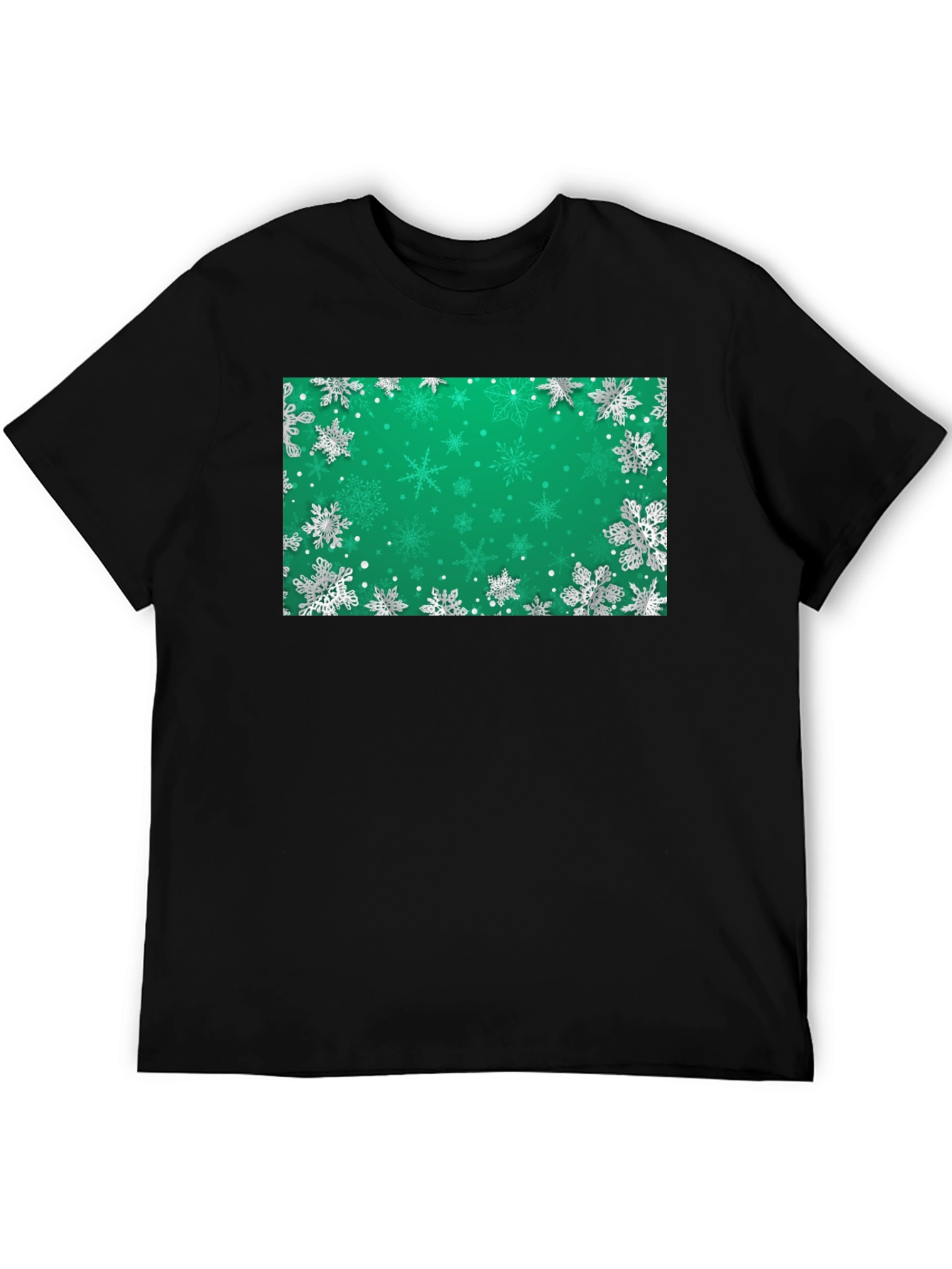 Snowflake Graphic T-Shirt - Holiday Festive Wear