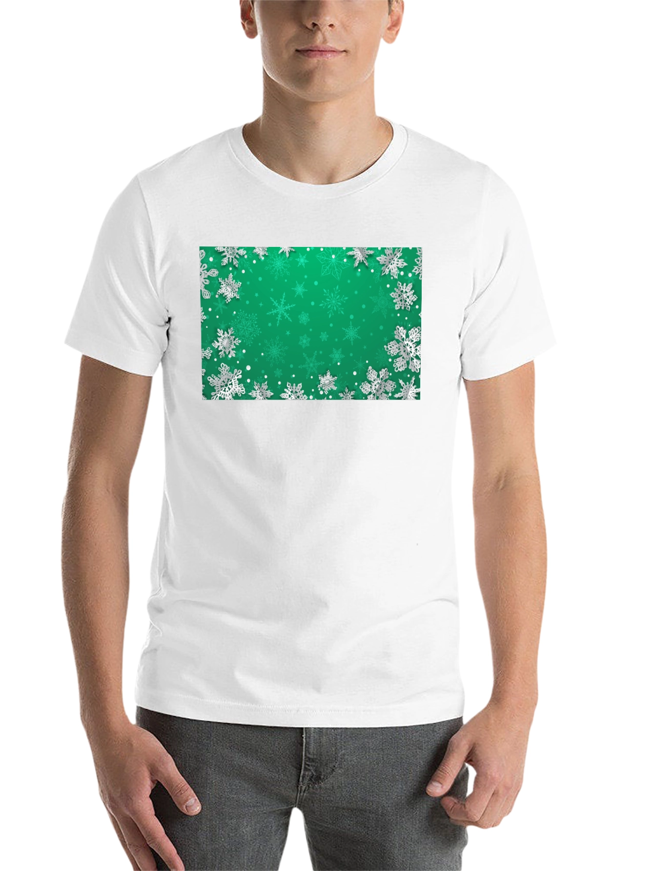 Snowflake Graphic T-Shirt - Holiday Festive Wear