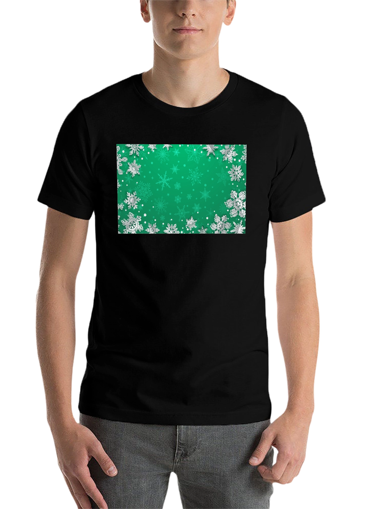 Snowflake Graphic T-Shirt - Holiday Festive Wear