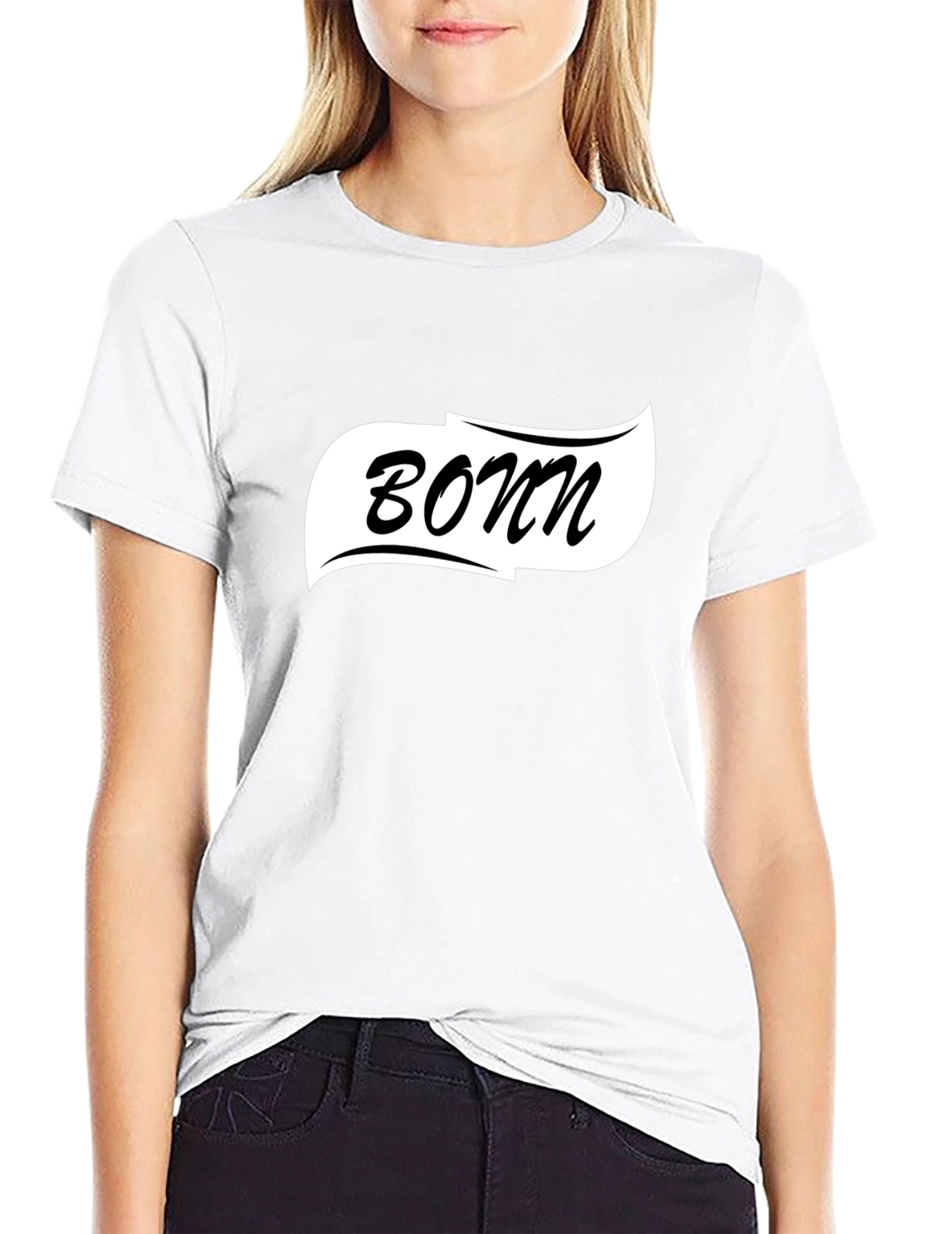 Bonn Graphic Tee - Classic Black Cotton T-Shirt