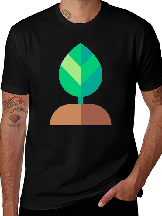 Green Leaf Graphic Tee - Nature Inspired Comfort