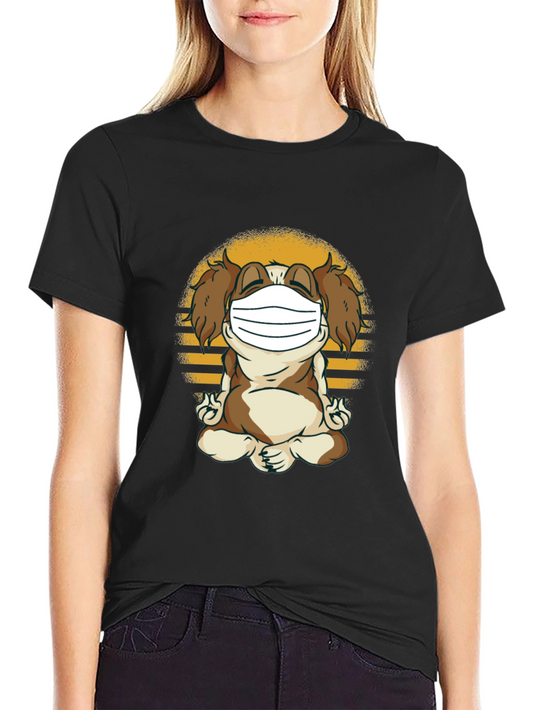 Dog in Mask T-Shirt: Meditating Canine Tee
