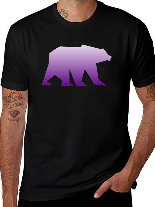 Geometric Bear Graphic Tee - Modern Streetwear