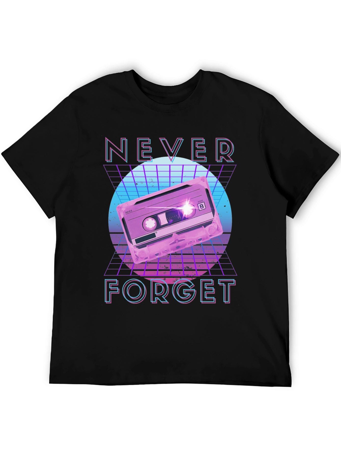 Retro 80s Cassette Tape Never Forget Graphic Tee