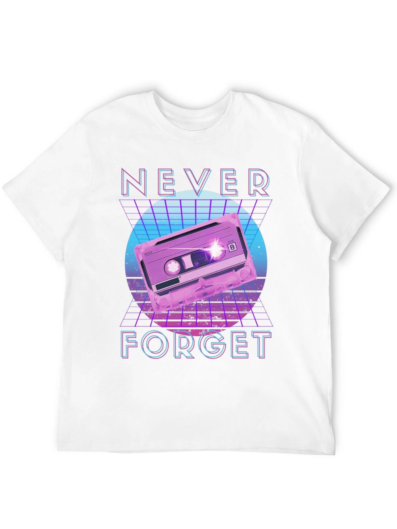 Retro 80s Cassette Tape Never Forget Graphic Tee