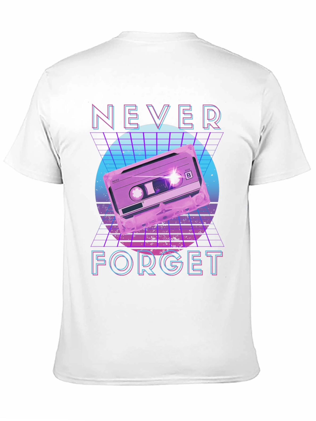 Retro 80s Cassette Tape Never Forget Graphic Tee