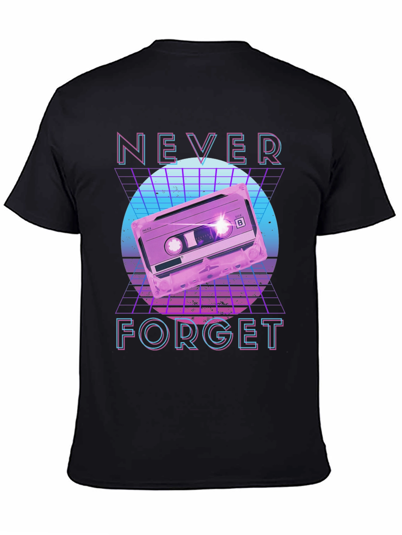 Retro 80s Cassette Tape Never Forget Graphic Tee