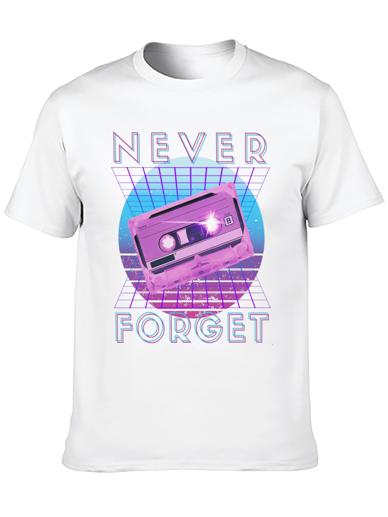 Retro 80s Cassette Tape Never Forget Graphic Tee