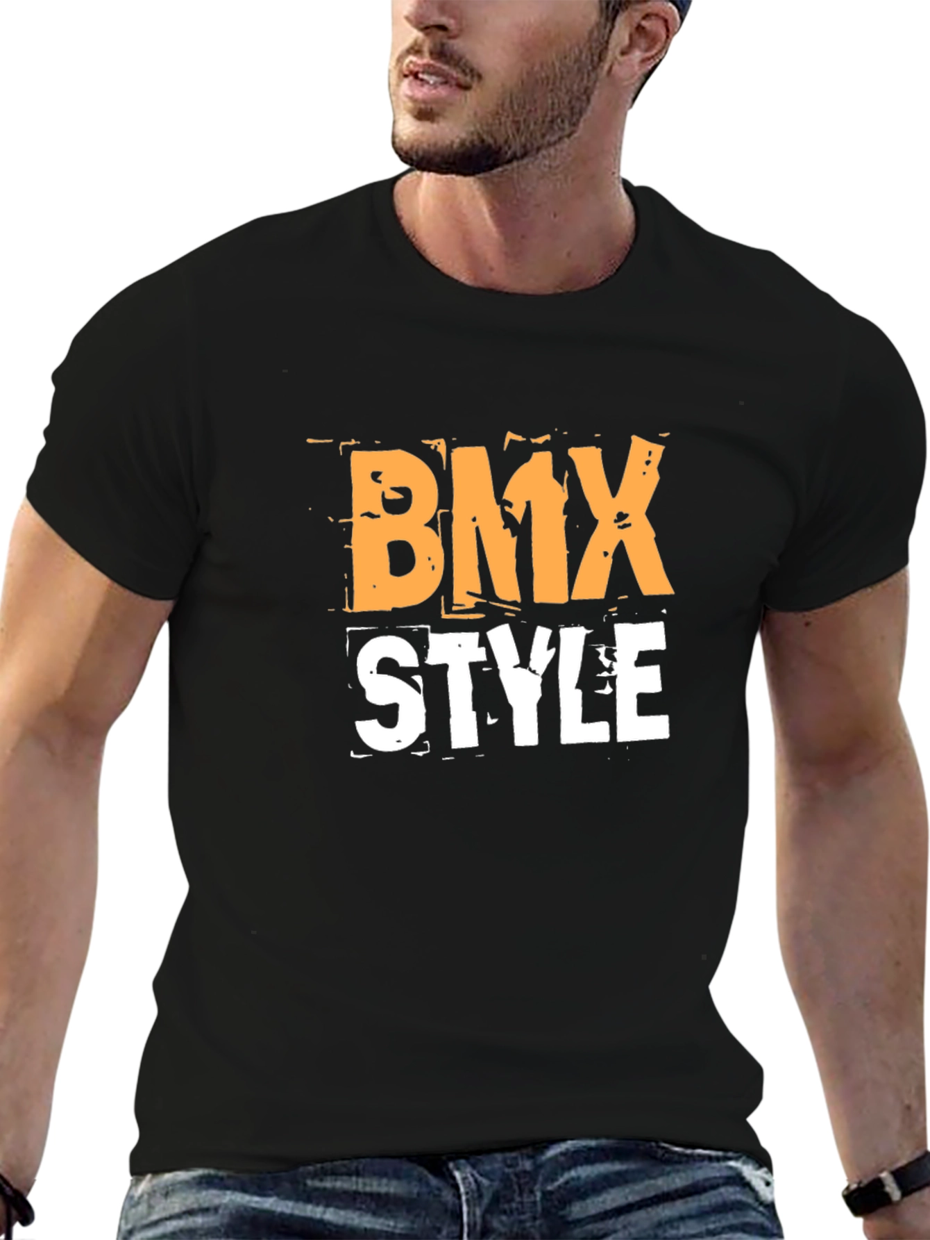 BMX Style Graphic Tee - Black