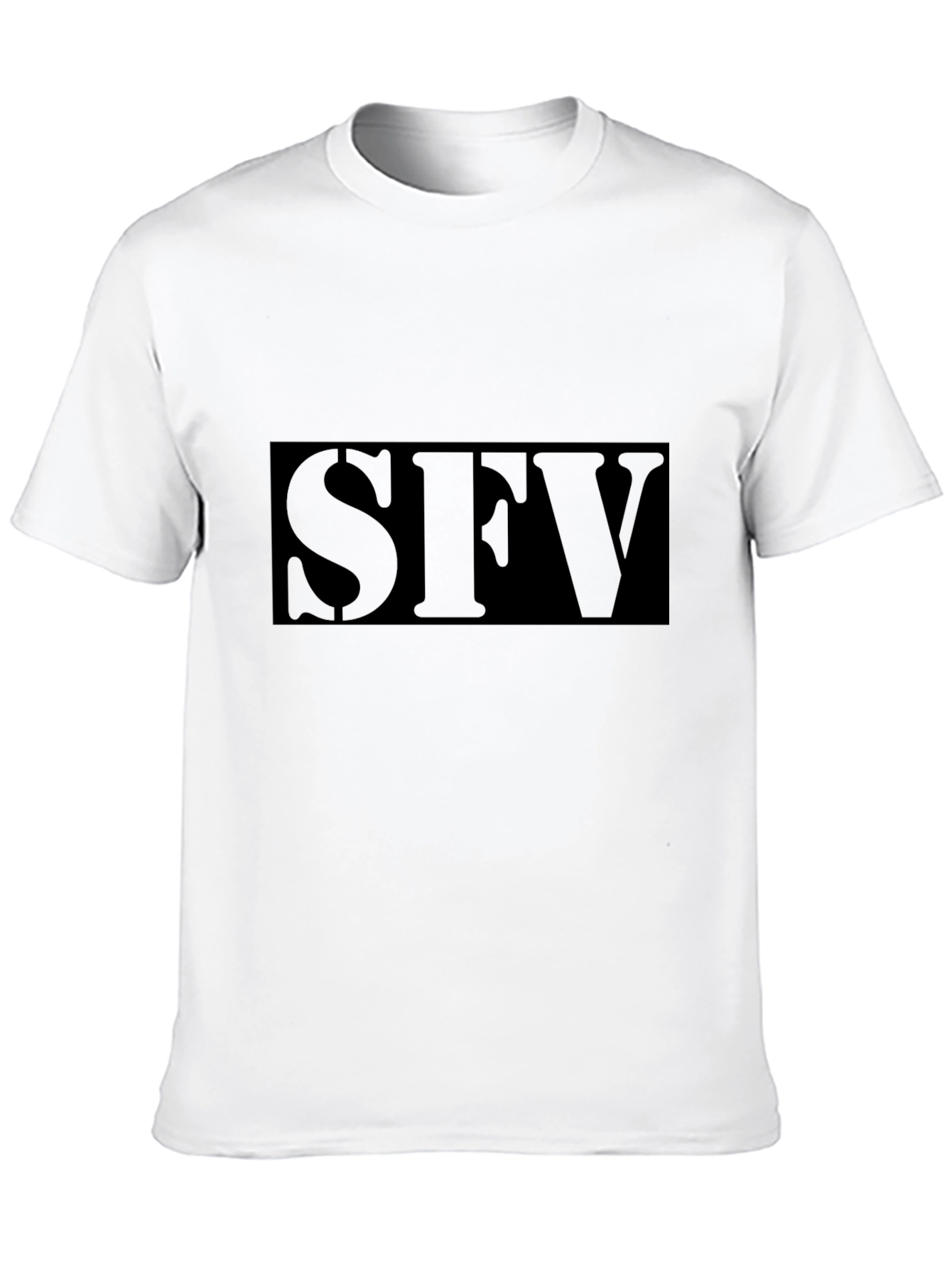 SFV Black Graphic Tee - Mens Casual T-Shirt