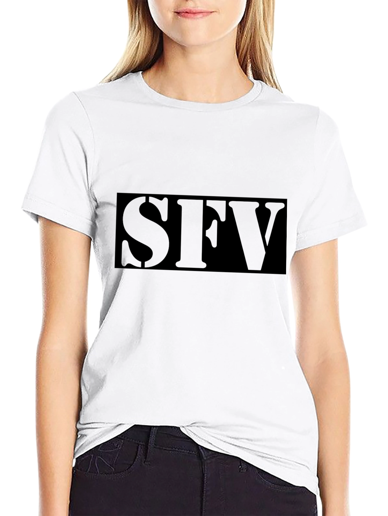SFV Black Graphic Tee - Mens Casual T-Shirt