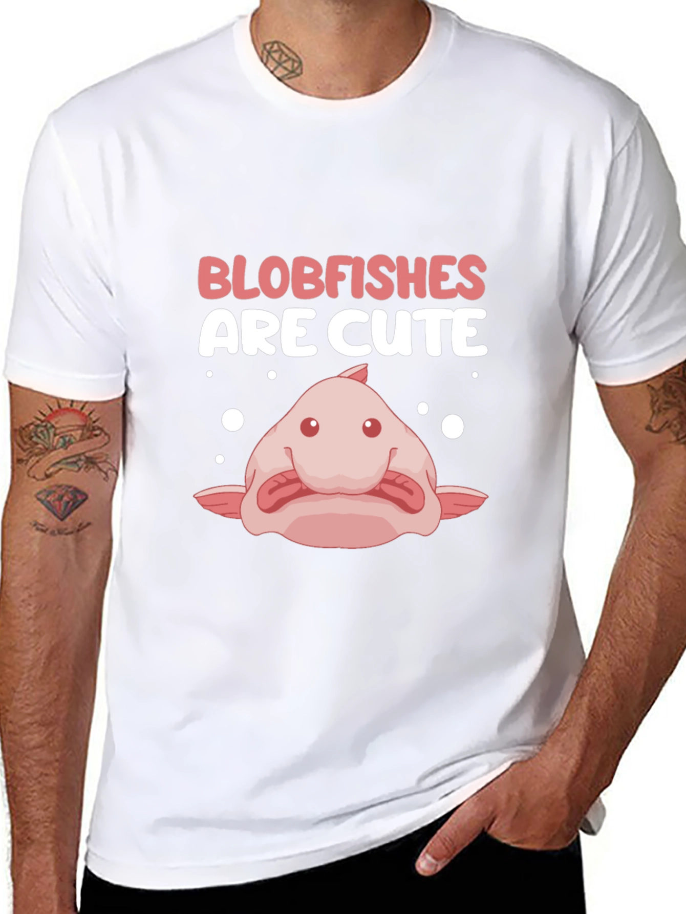 Blobfish Are Cute Black T-Shirt