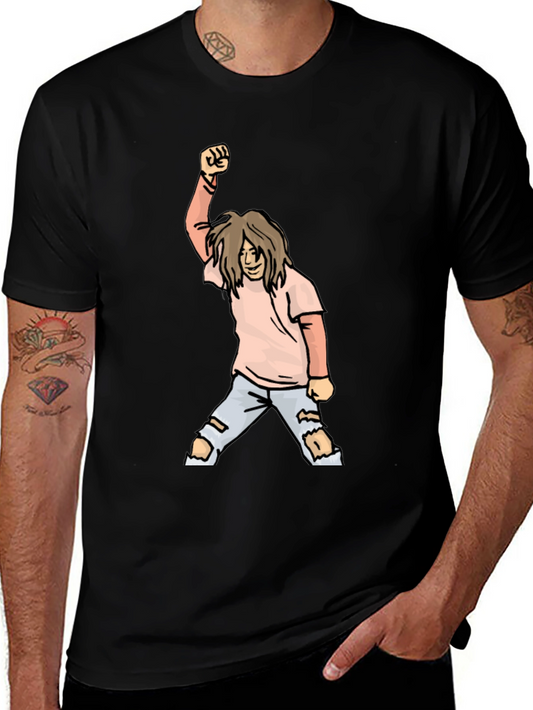 Graphic Tee - Cartoon Punk Rocker Fist