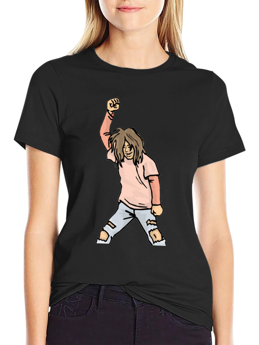 Graphic Tee - Cartoon Punk Rocker Fist