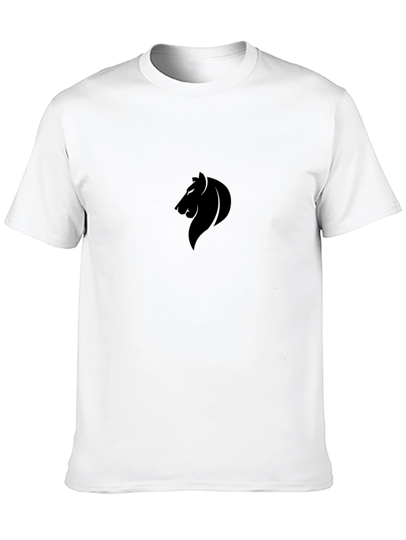 Lion Silhouette Black Tee - Modern Style