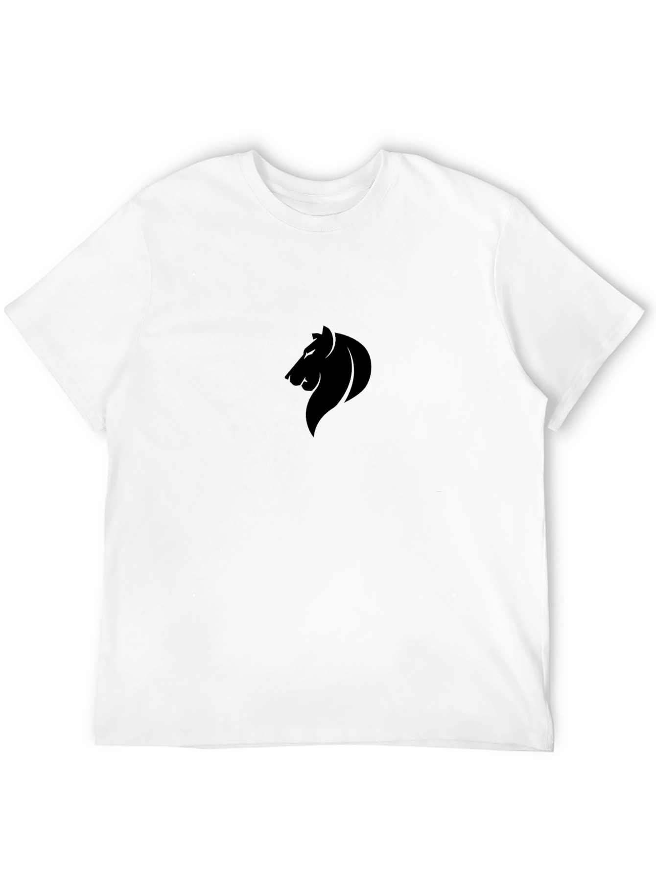 Lion Silhouette Black Tee - Modern Style